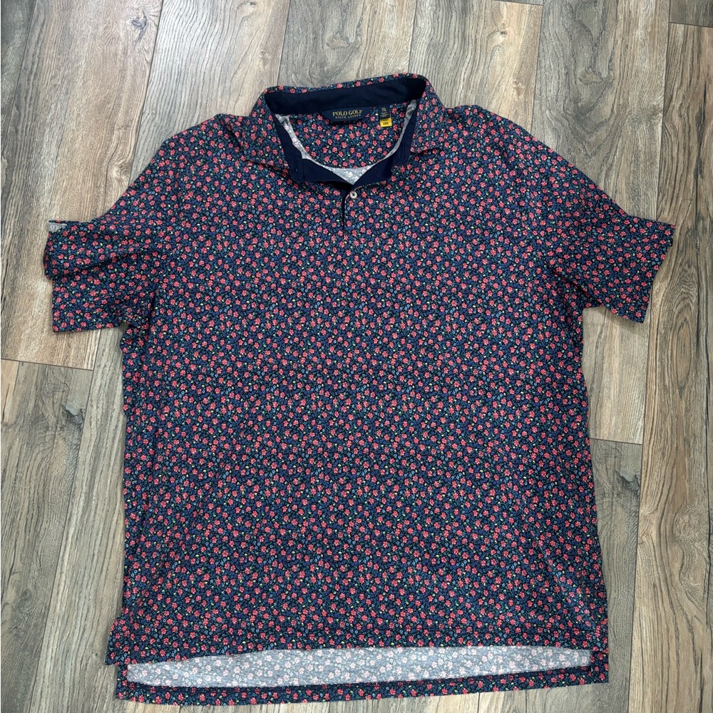 Ralph Lauren Men's Floral Navy Shirt